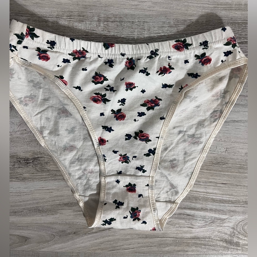 Vintage 90's Floral Cotton Panties Underwear